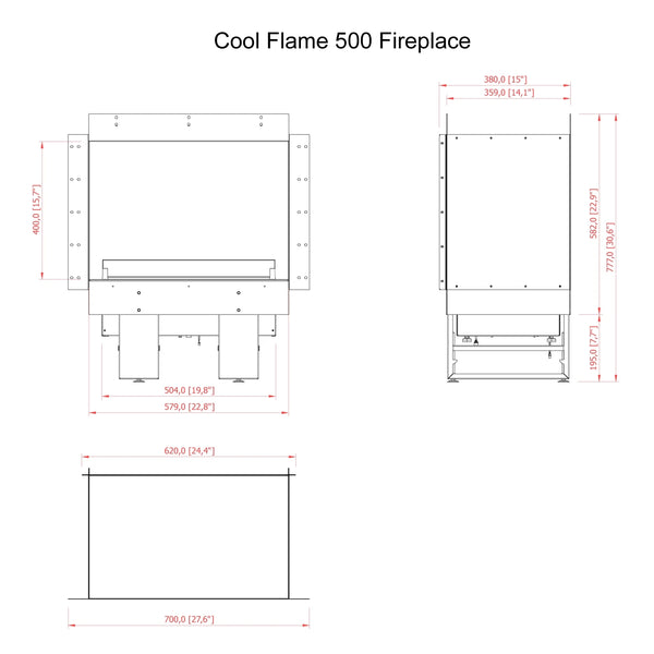 Cool Flame 500 Three-sided