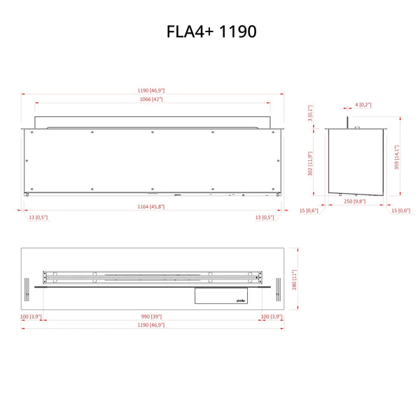FLA4+ 1190 - Automatic Bioethanol Burner