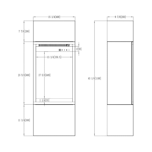 Milos 40 Freestanding Electric Fireplace