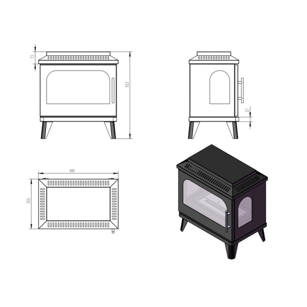 Atlanta Single Bioethanol Stove