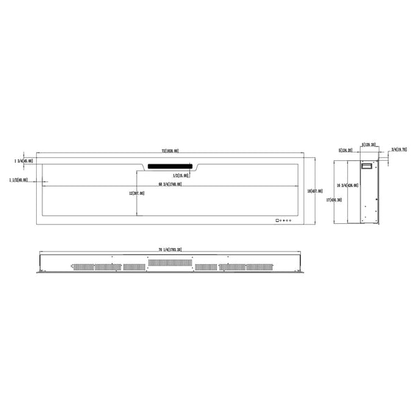 Lareira Elétrica Aflamo Elite 182,8 cm