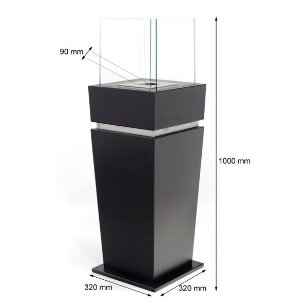 Lareira a Bioetanol Elegante - Preto