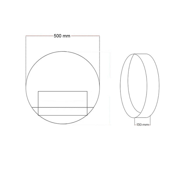 Lareira Delaware S Design Redondo - Ø50 cm