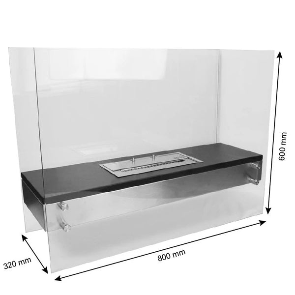 Lareira a Bioetanol com Placas de Vidro
