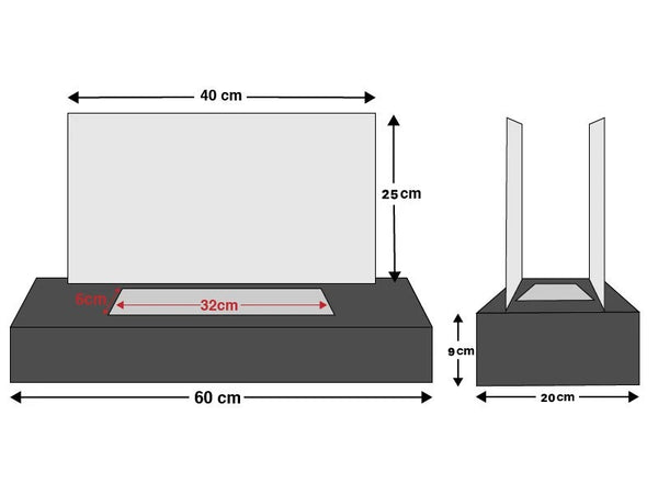 Oklahoma - Steel and Black Freestanding Bio Fireplace