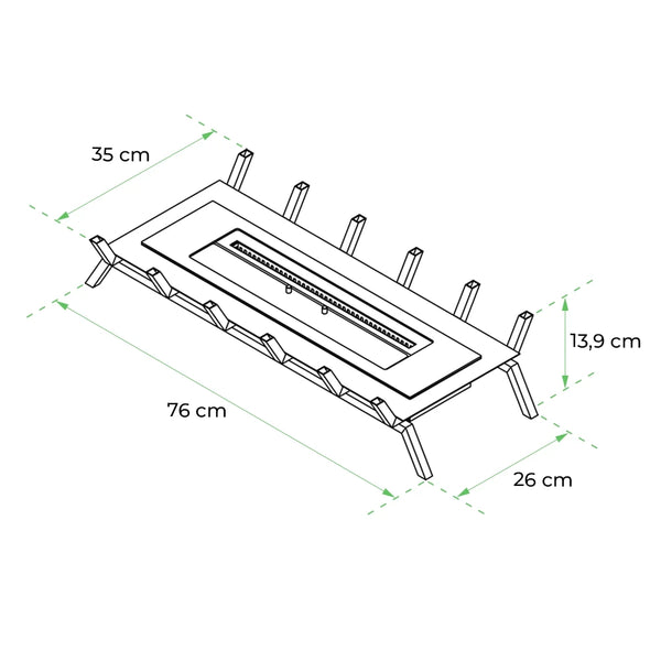 Bioethanol Fire Grate XL - 80 cm