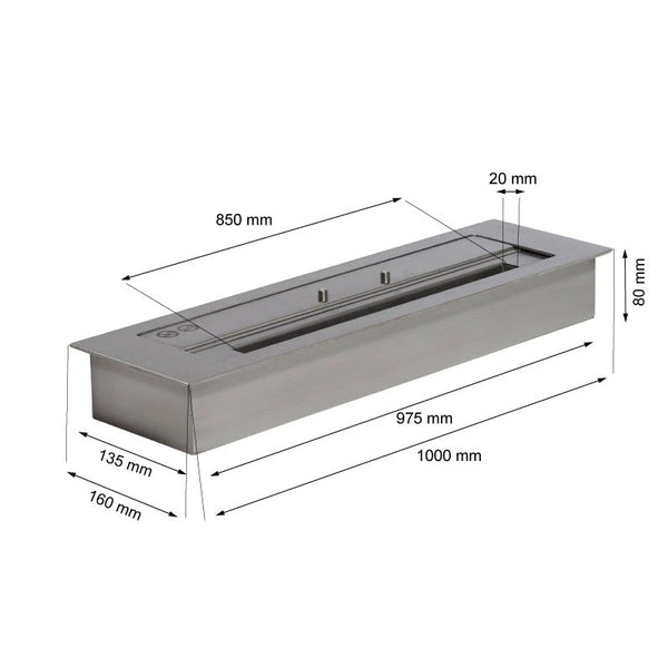 Superior - Queimador de Bioetanol - 5L - 100 cm