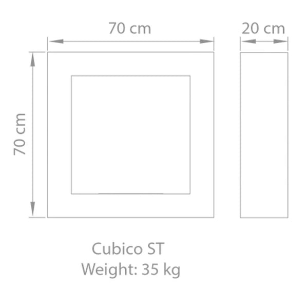 Safretti Cubico ST - Aço Escovado
