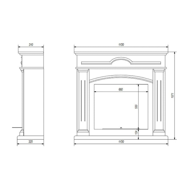 Cannock - Freestanding Bioethanol Fireplace
