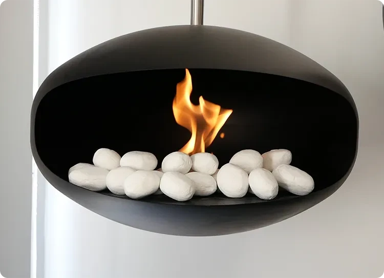 White Stones for Bioethanol Fireplace