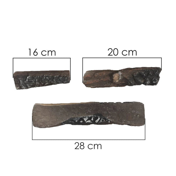 Madeira cerâmica para Lareira Bioetanol - 8 Un.