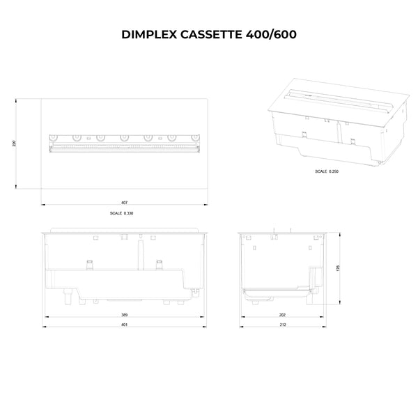 Cassette 400-600 Built-in Water Vapour Burner