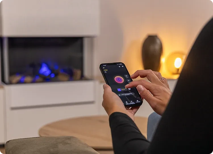 aplicação Dimplex no smartphone