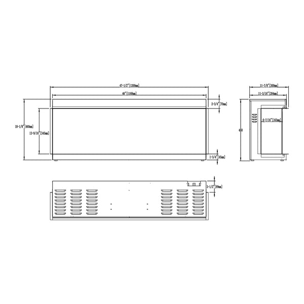 Solis 120 Recessed Electric Fireplace