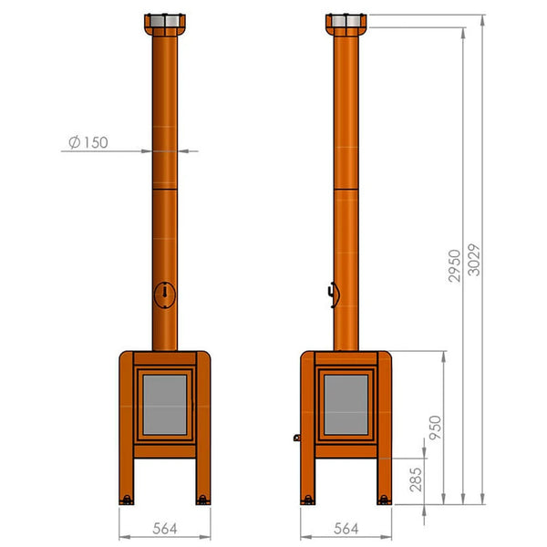 Fennek 50 Garden Fireplace