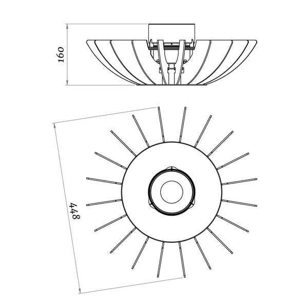 Cosmo Table Fireplace - Golden