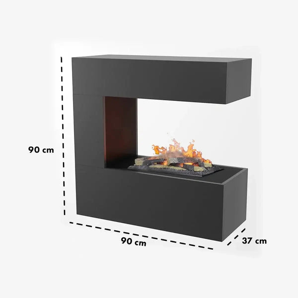 Schiller Wall Grey - OMC 400 | Wall-mounted Water Vapour Fireplace
