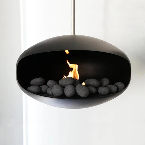 Black Ceramic Pebbles for Fireplace