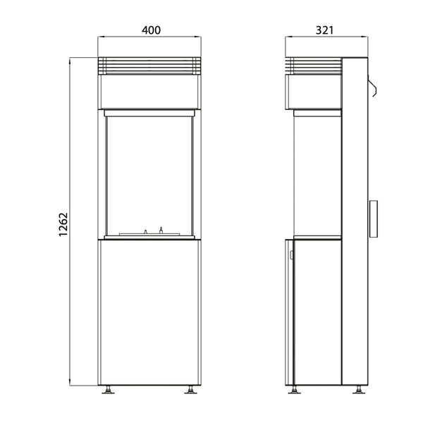 Biotronic 400 - Freestanding Bioethanol Fireplace