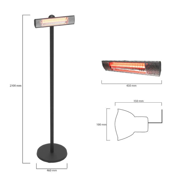 Aquecedor Independente 1500 W, GT - Preto