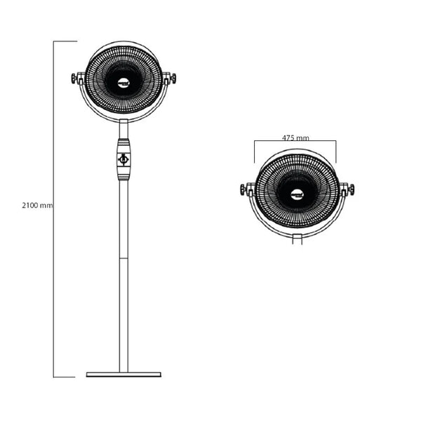 Retro 2100 Watt - Aquecedor de Exterior Independente