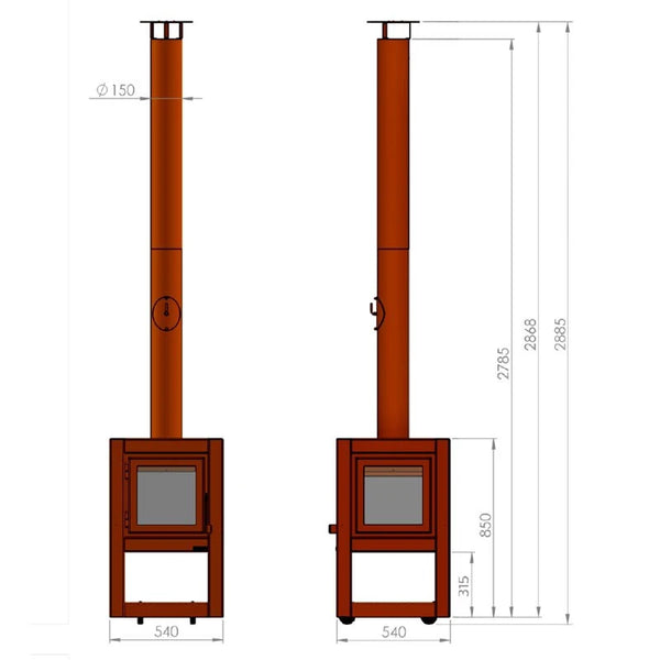 Quaruba L Mobile Garden Fireplace
