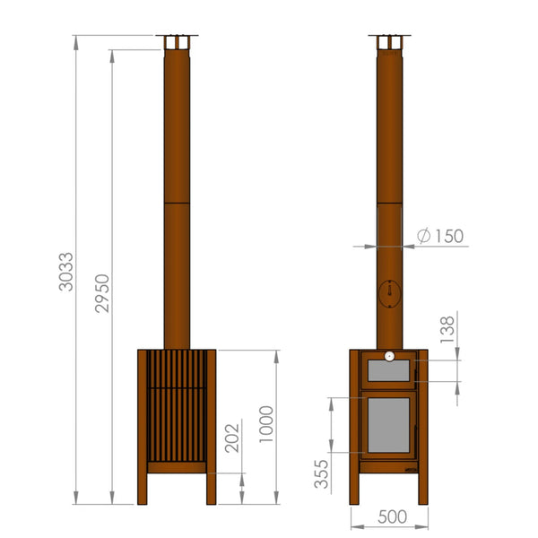 Quercus Garden Fireplace and Pizza Oven
