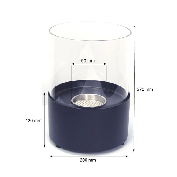 Lareira a Bioetanol de Mesa Redonda - Preto