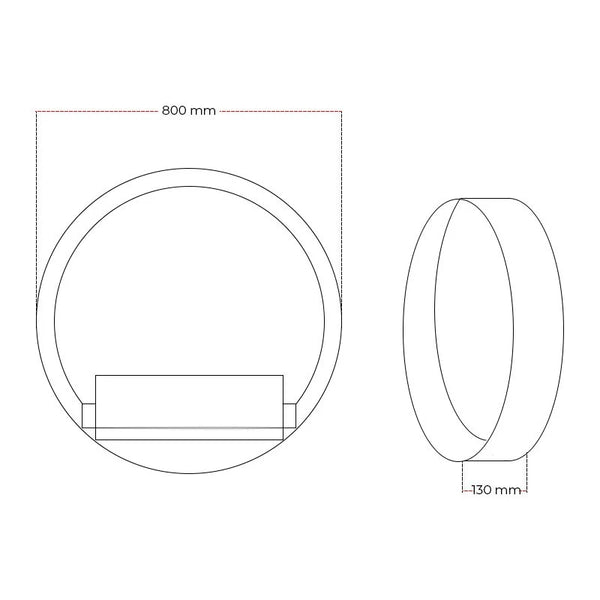 Delaware XL black - Ø80 cm