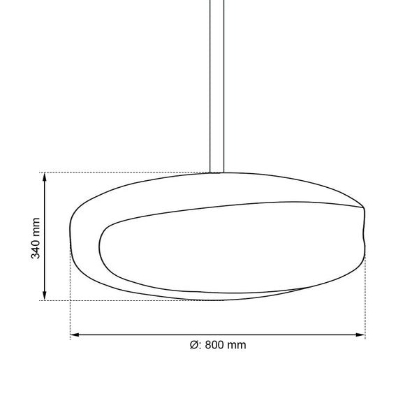 UFO-80 Mega Steel - ceiling-mounted fireplace