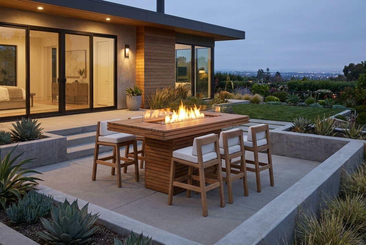 Patio Tables with Bioethanol Fires