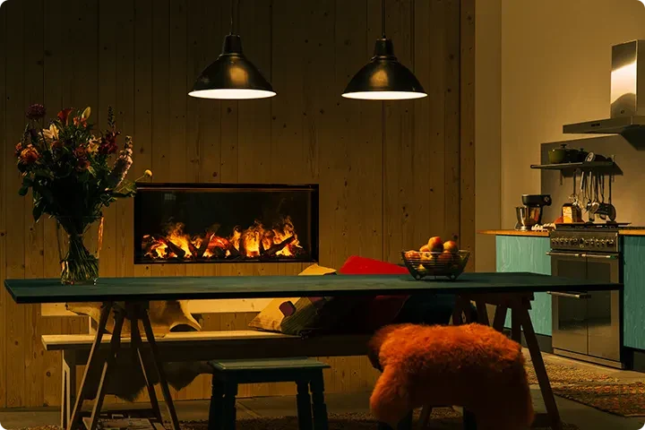 1-sided Built-in Water Vapour Fireplace