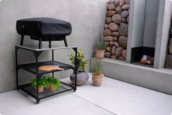 Pizza oven table