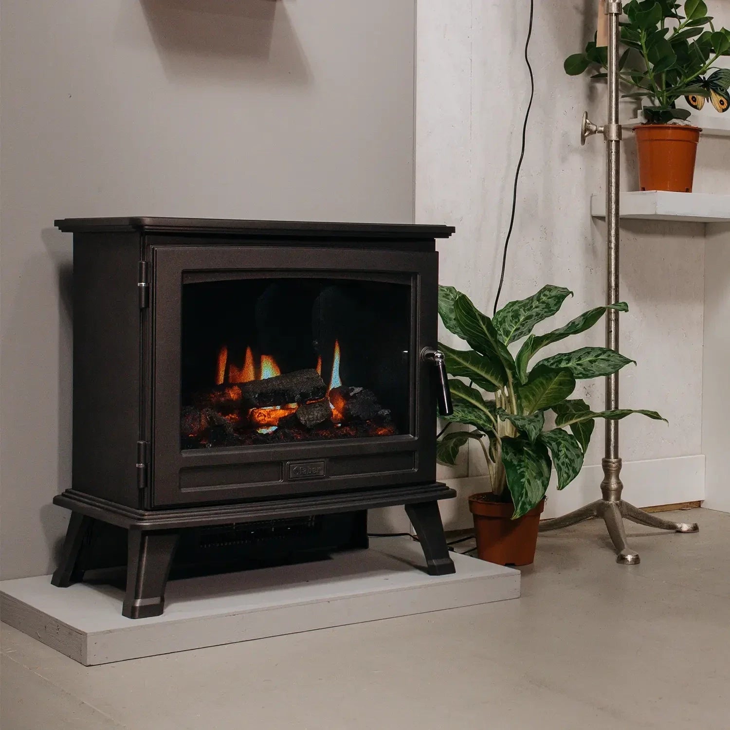 Black Electric Fireplace