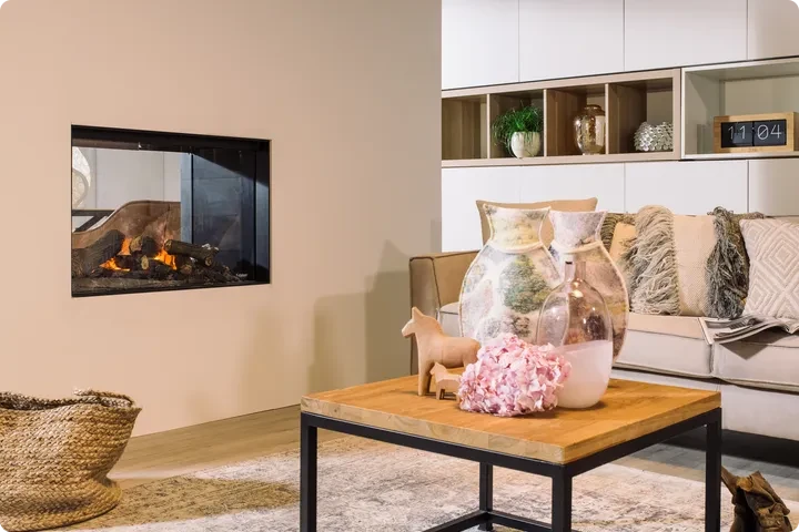 2-sided Built-in Water Vapour Fireplace