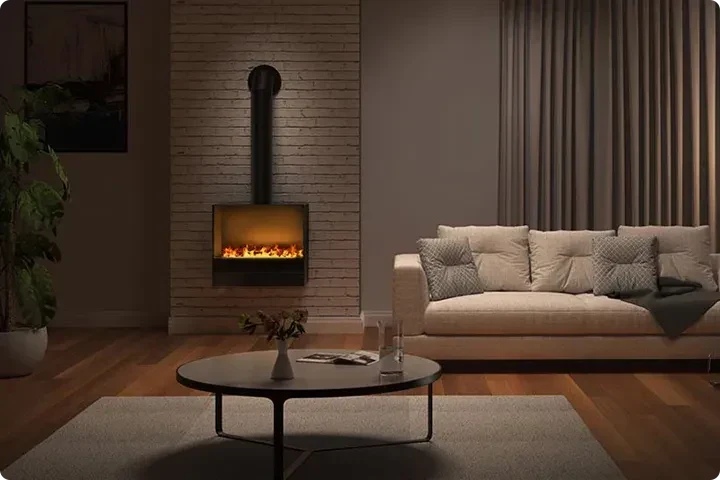 Wall-mounted Water Vapour Fireplace