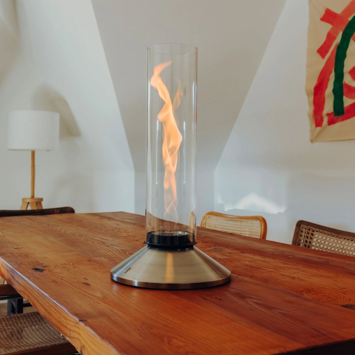 SPIN X 1200 Tabletop Fireplace - Silver