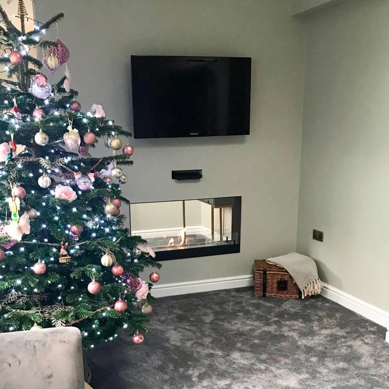 100 cm Built-in See Through Bio Fireplace