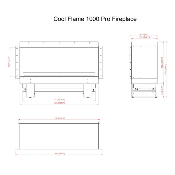 Cool Flame 1000 Right Corner Fireplace