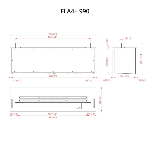 FLA4+ 990 - Automatic Bioethanol Burner