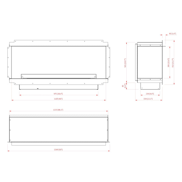Neo 1000 Fireplace - Automatic Built-in