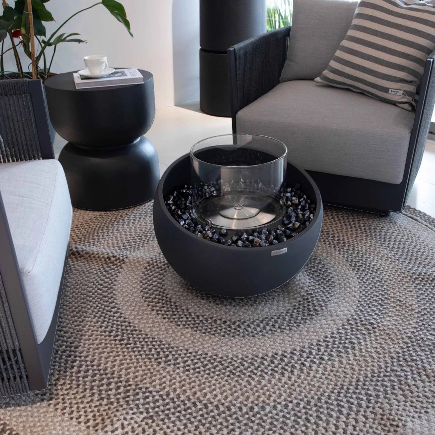 FIRENZE Taça de Bioetanol S – Preto Ardósia