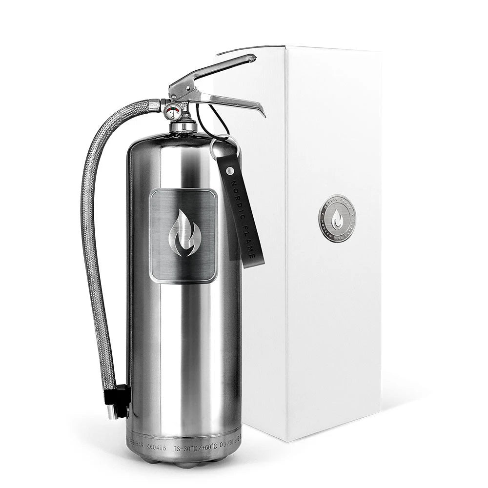 Steel Fire Extinguisher 6 kg - Polished Steel
