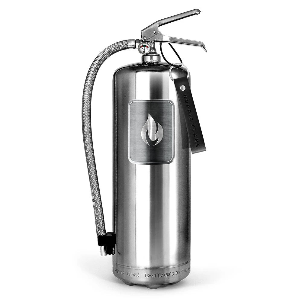 Steel Fire Extinguisher 6 kg - Polished Steel