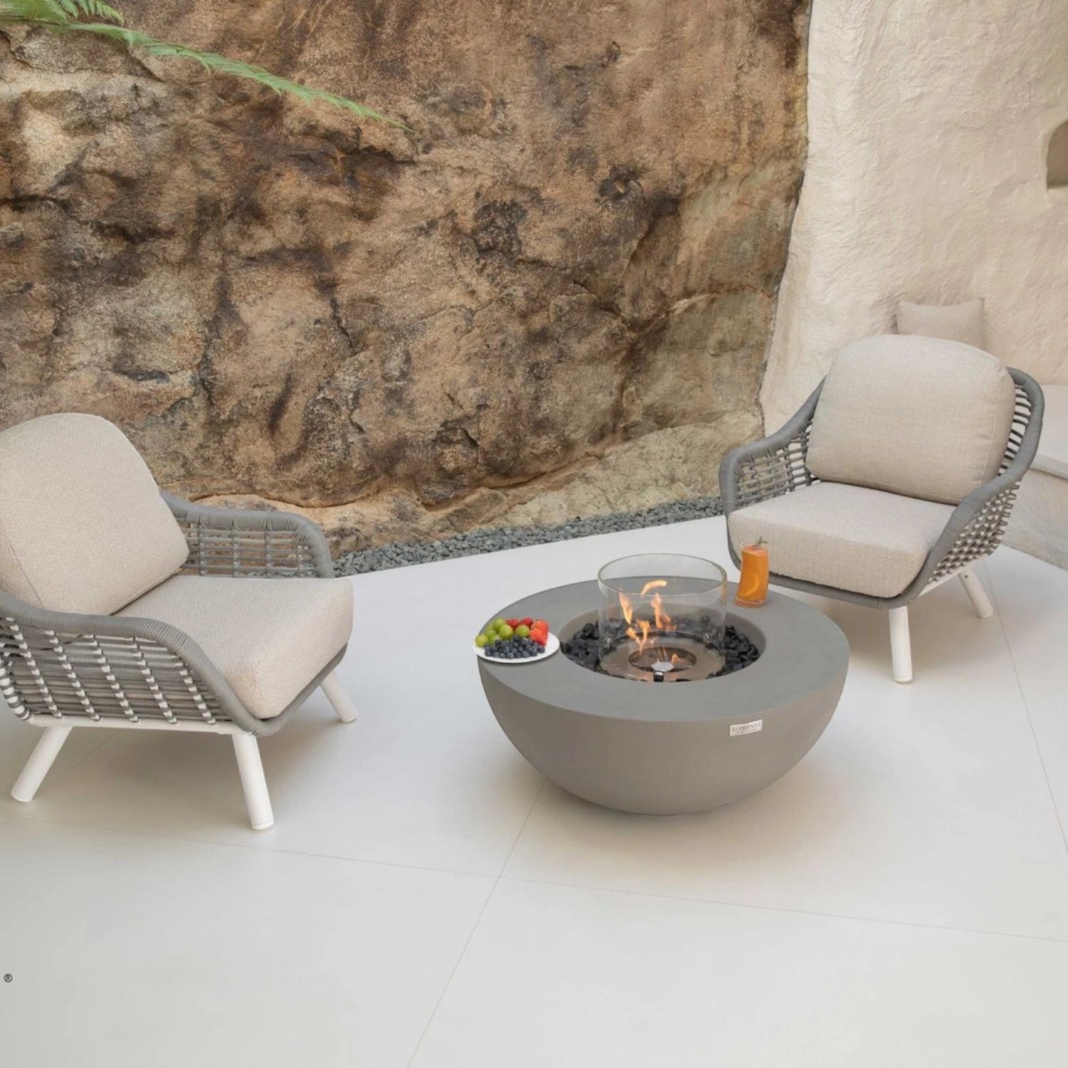 ROCA Bioethanol Fire Table – Space Grey