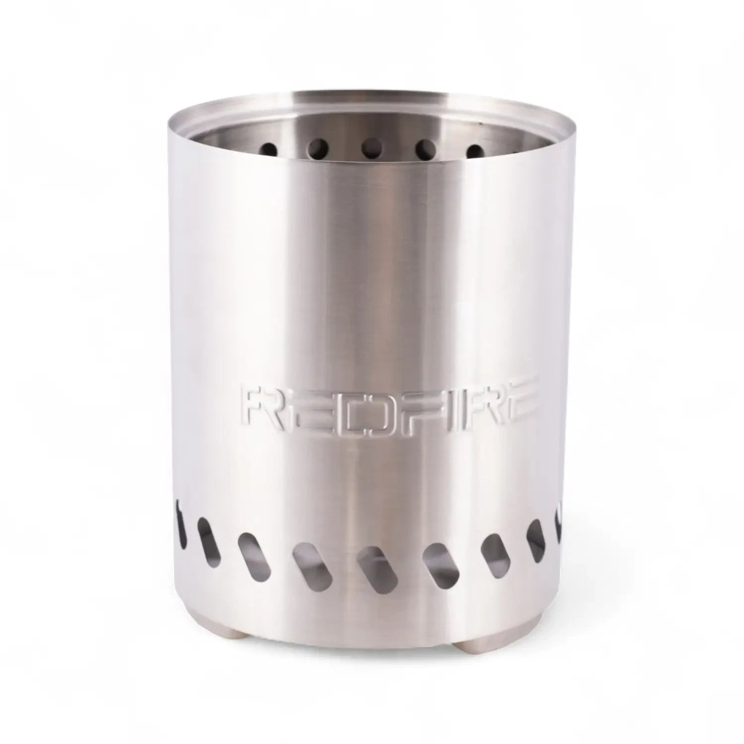 Medium Volcano tabletop fire pit in stainless steel with clean flame