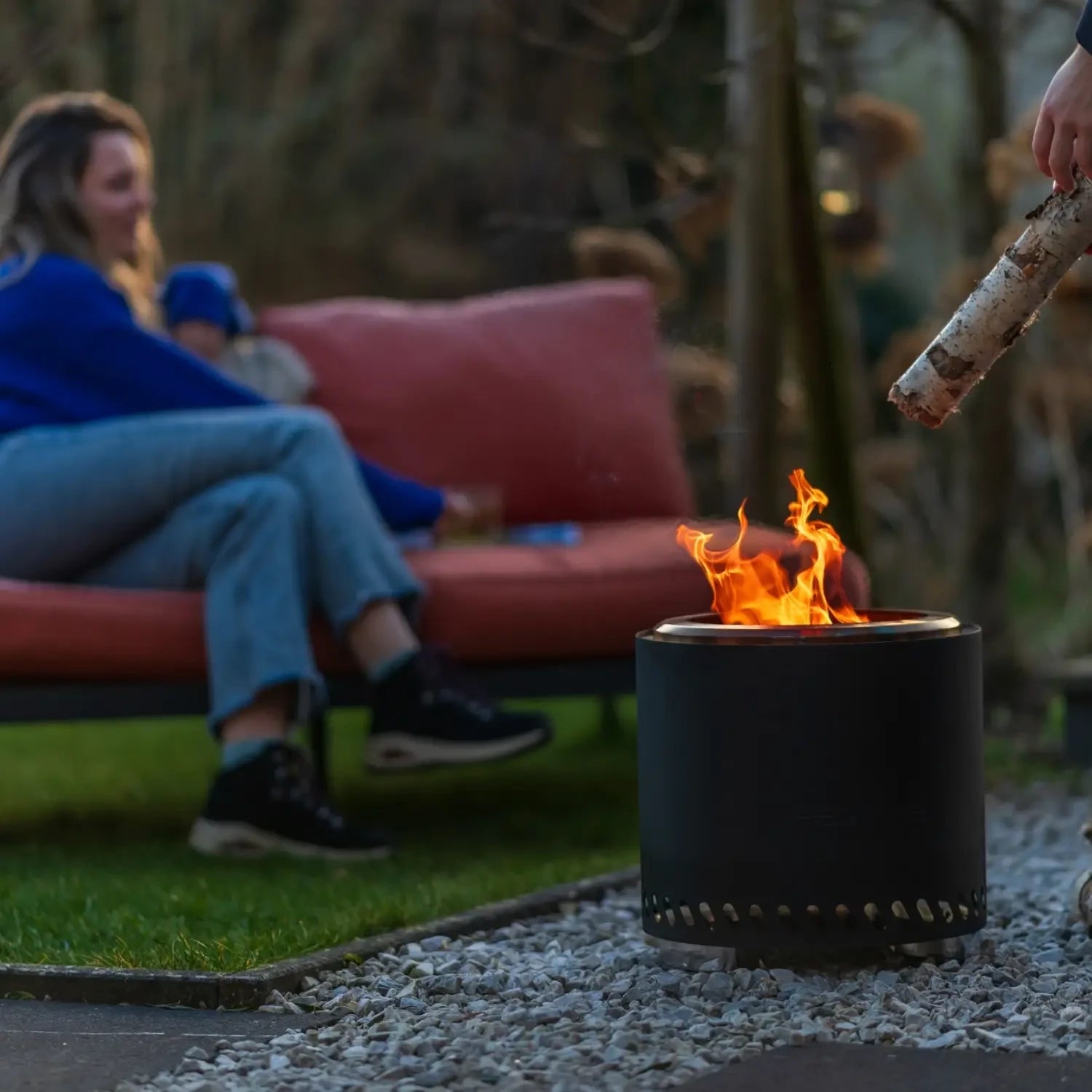 Volcano Fire Pit a pellets grande – Preto Mate