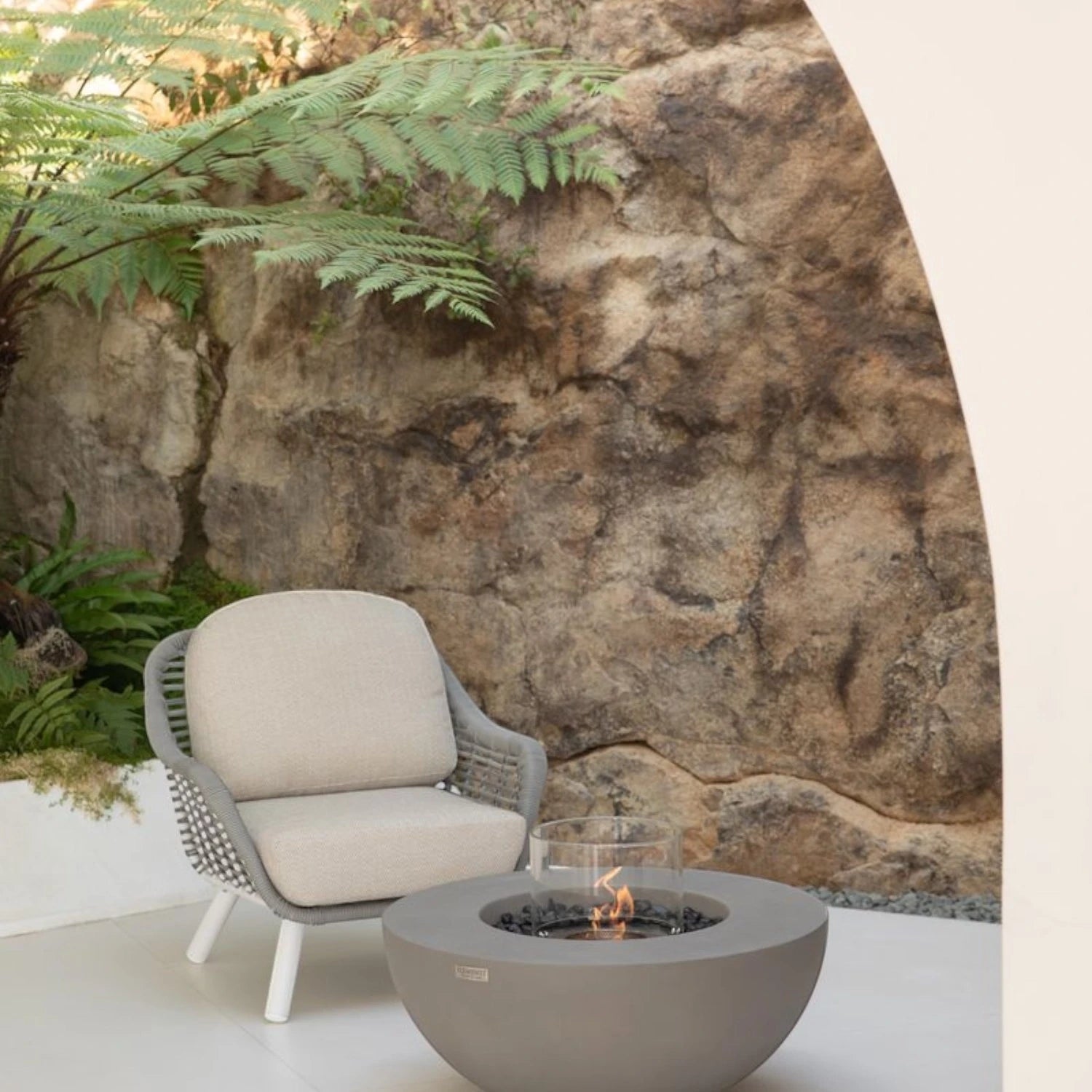 ROCA Bioethanol Fire Table – Space Grey