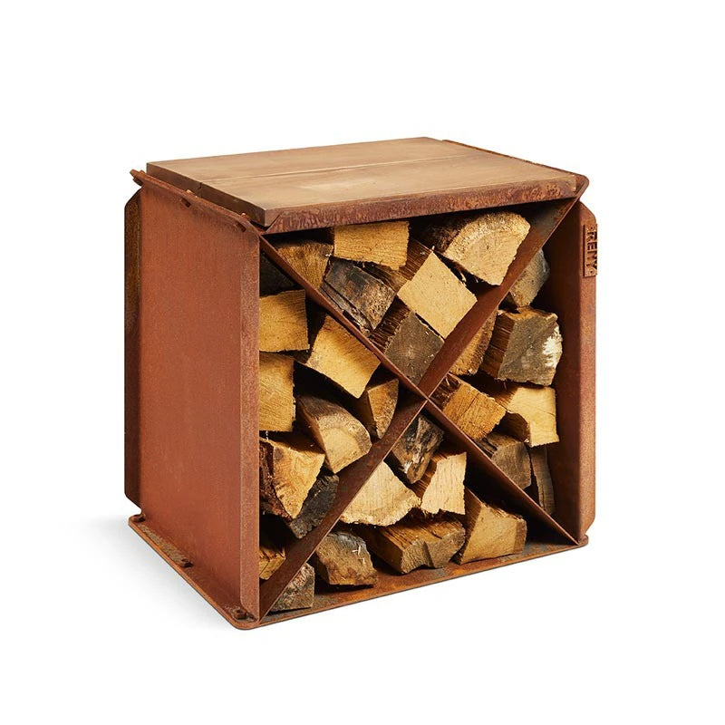 Corten Steel Firewood Storage Module