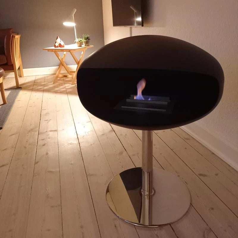 Cocoon Pedestal com Varão Aço - Preto Mate